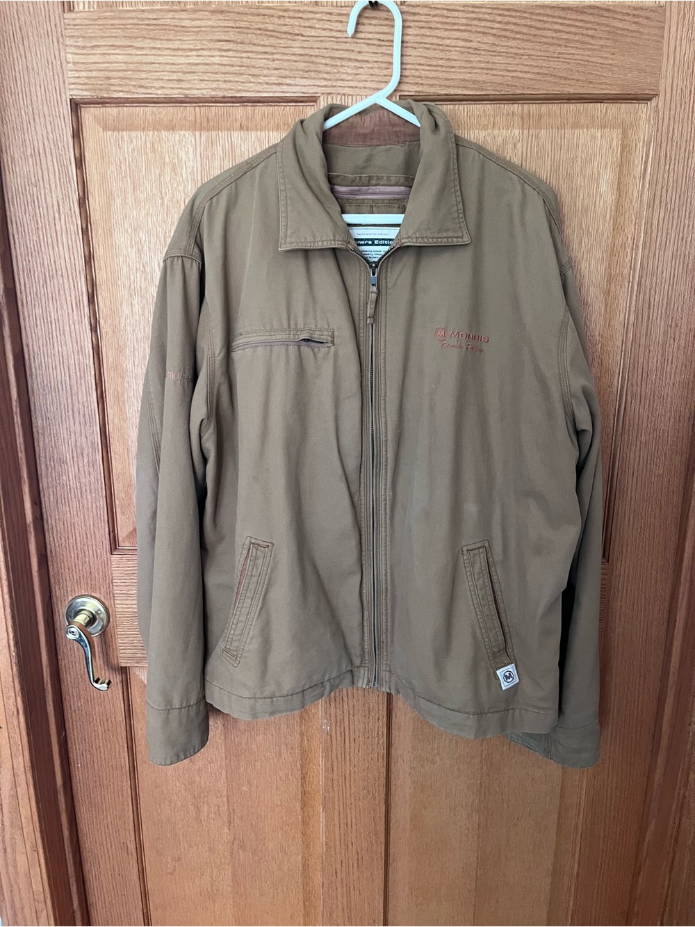 Morris canvas Men's Brown Zip-Front Work Jacket